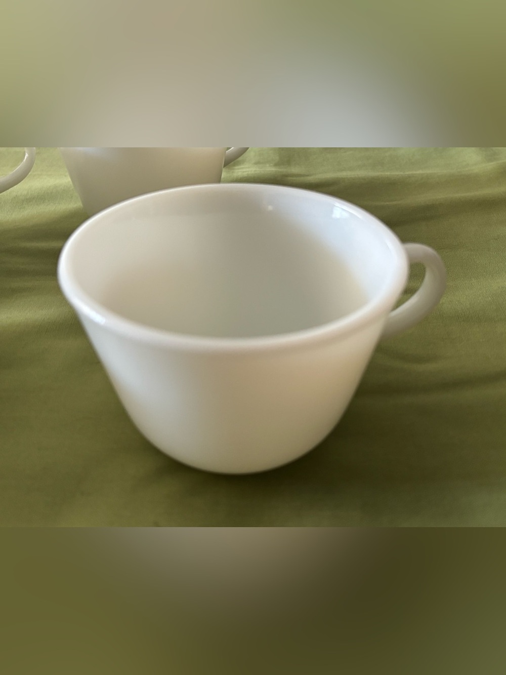 Vintage Pyrex Opal White Milk Glass Coffee/Tea Cups/Mugs